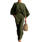 Elegant Batwing Sleeve Top & Ruched Skirt Set