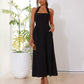 🎉Hot Sale💃Women's Square Neck Slimming Waist Hanging Neck Backless Dresses