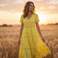 Women's Elegant V-Neck Lace Insert Dress