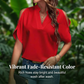 Women's V-Neck Cold Shoulder Flutter Sleeve Top