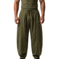 Men's Loose Fit Harem Pants with Drawstring Waist