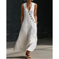 Women's Sleeveless V-Neck Maxi Dress with Pockets